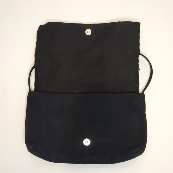 Classic Black Clutch Handbag with Chain and Brad Details - Picture 2 of 8